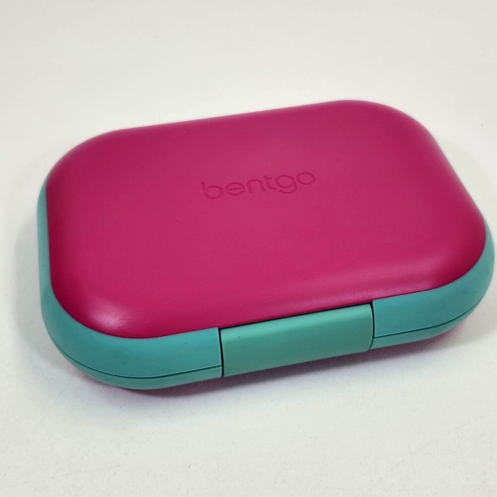 Bentgo Chill Kids Bento Lunch Box Leak-Proof Pink  Teal BPA-Free Ice Pack Tray
